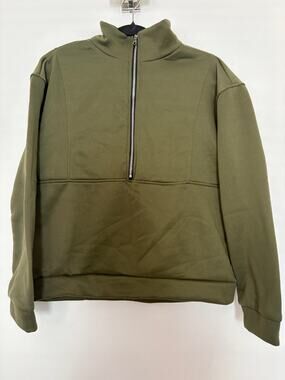 Title: Olive Green Quarter Zip Pullover & Jogger Sweat Set Size XL